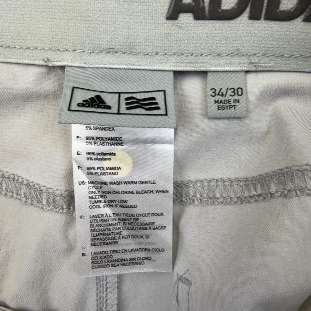 Adidas Pants Mens 34x30 Gray Ultimate365 5 Pocket Taper Golf Stretch Chino